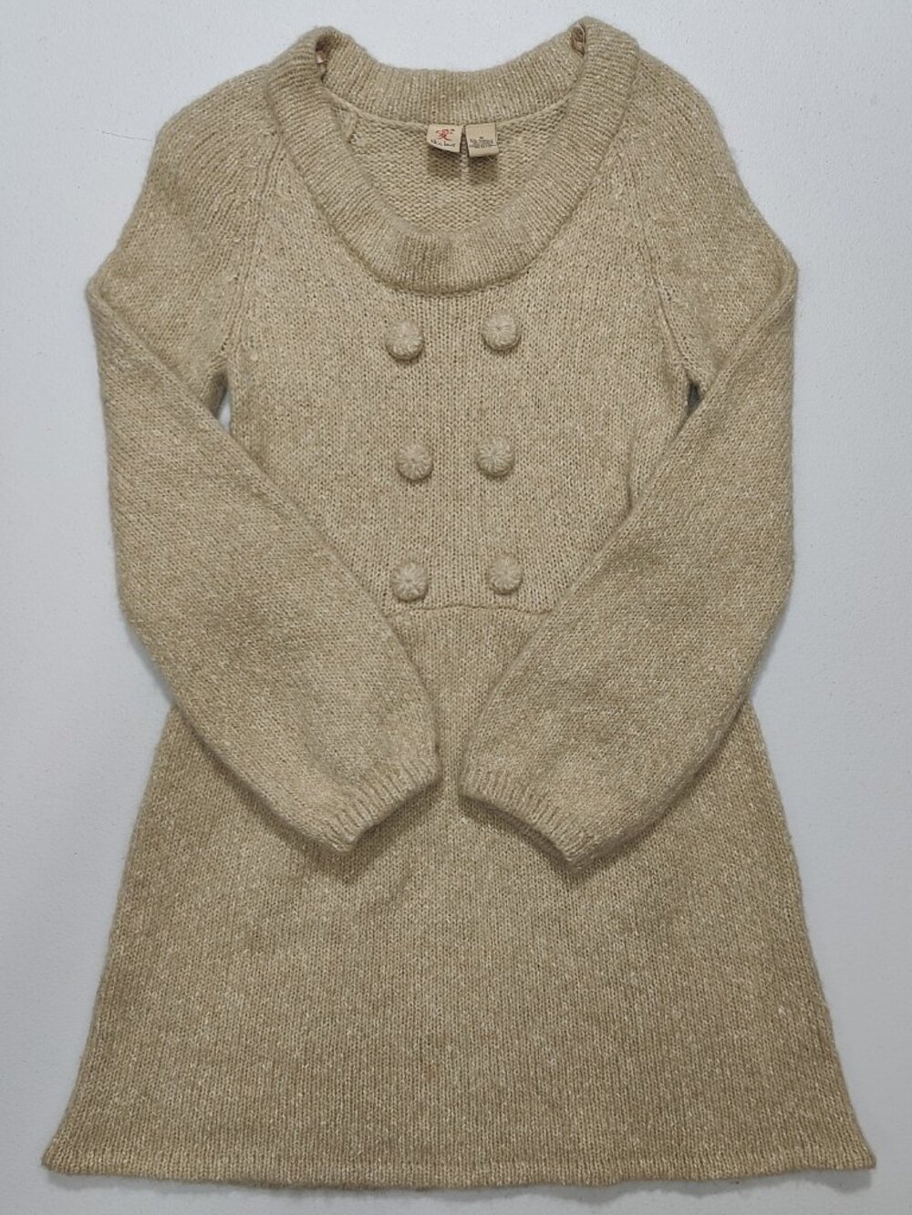 Like Love Women's Dark Beige Knit Dress Size M